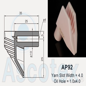 Sứ Ceramic dẫn sợi Ceramic Oiling Guide AP92